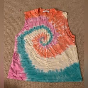 Tie dye muscle tee